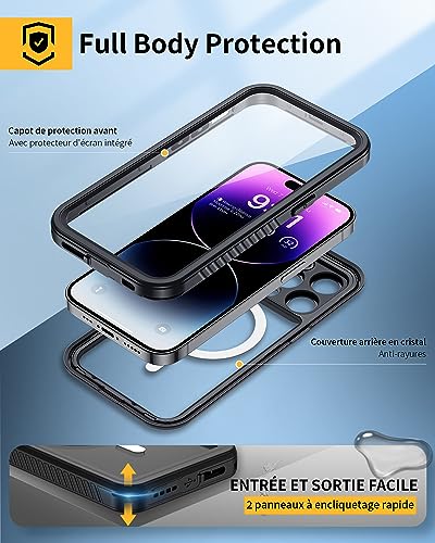Coque iPhone 14 Pro Max Antipoussière Étanche Contre Chocs Chantier - 6