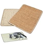 RoadLoo Cat Scratching Mat, 2 Pcs Tough Natural Sisal Scratching Pad Anti-Slip Scratch Post Prote...