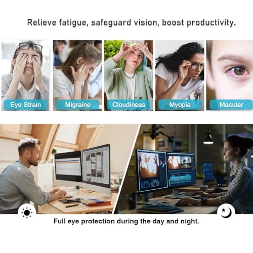 Image of Pxin 19 Inch (16:9) Monitor Screen Protector | Anti Glare | Touch Support | Blue Light Filter | 99% UV A /B /C Block | Scratch Resistant Matte Film | Reduce Digital Eye Strain