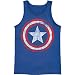 Tank Top: Captain America - Distressed Shield on Royal Size L