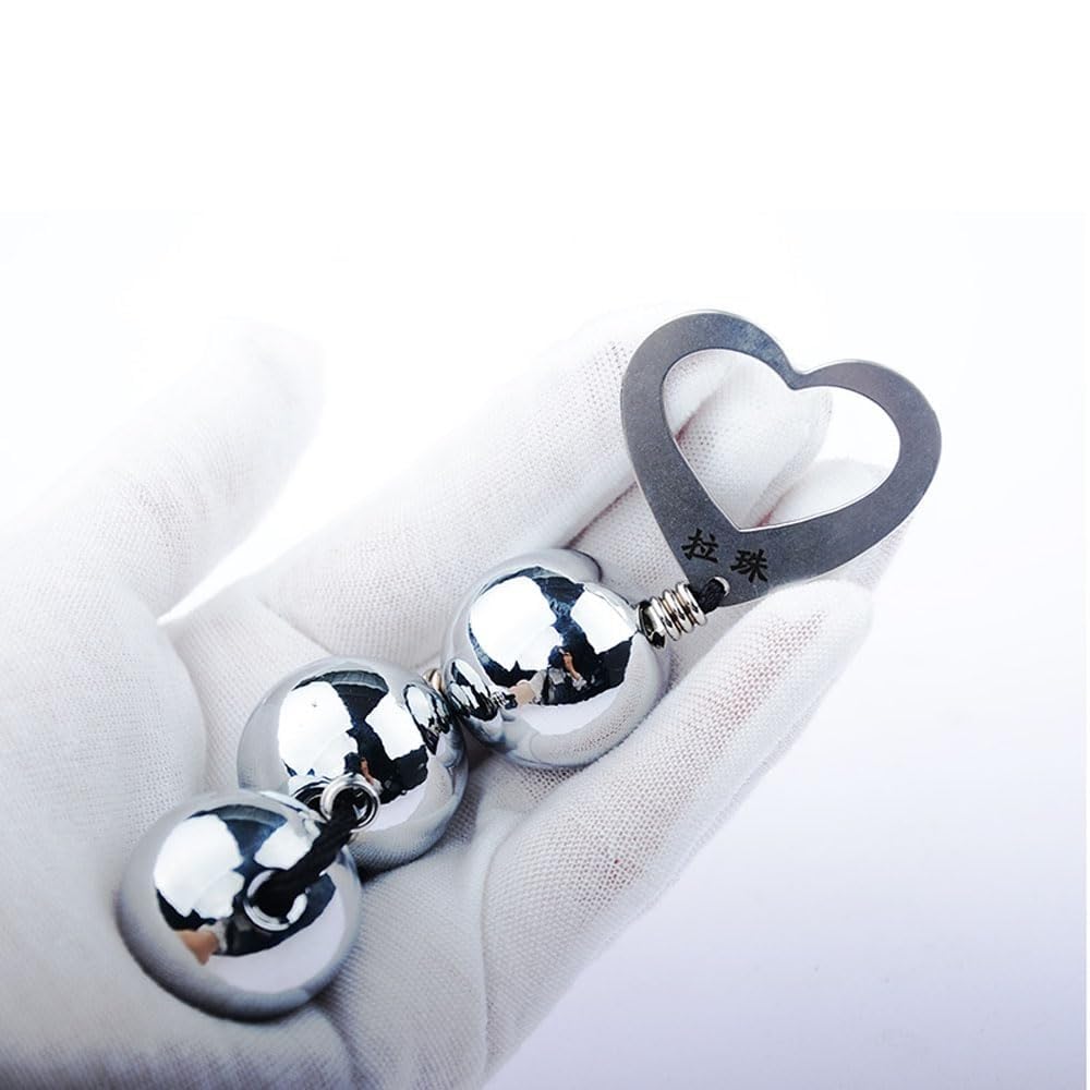 Catena anale SM in acciaio inossidabile con perline anali, for massaggio alla prostata, masturbatore anale con perline anali, giocattolo sessuale for uomini e donne(5kugeln)
