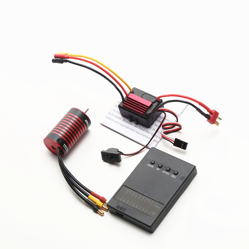 HUIOP Wodoodporny silnik bezszczotkowy 2838 5800KV i ESC 35A bezszczotkowy i zamiennik karty programowania do 1/14 1/16 SCY HSP Trax4 HPI pilot samochodowy ciężarówka