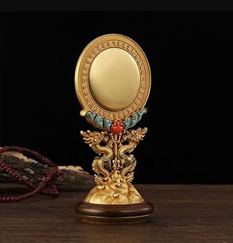 【修縁堂】密教法具 真言宗 仏教法具 准胝観音 准胝仏母 準提宝鏡 辟邪 古美術 Amazon.co.jp: 「密教法具」 寺院仏具 準提鏡 准胝観音 仏具 高さ20cm