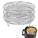 Dehydrat Rack 3 ripiani, accessorio per friggitrice ad aria calda, compatibile con tutte le friggitrici ad aria 4.2QT-5.8QT, accessorio per tostapane impilabile in acciaio inox 304, Ø20 cm