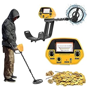 ETE ETMATE Metalldetektoren Set mit LCD-Display, Diskriminierung, All Metal & Pinpoint Mode 2 Pfund 7,8 Zoll Suchspule für Erwachsene & Kinder