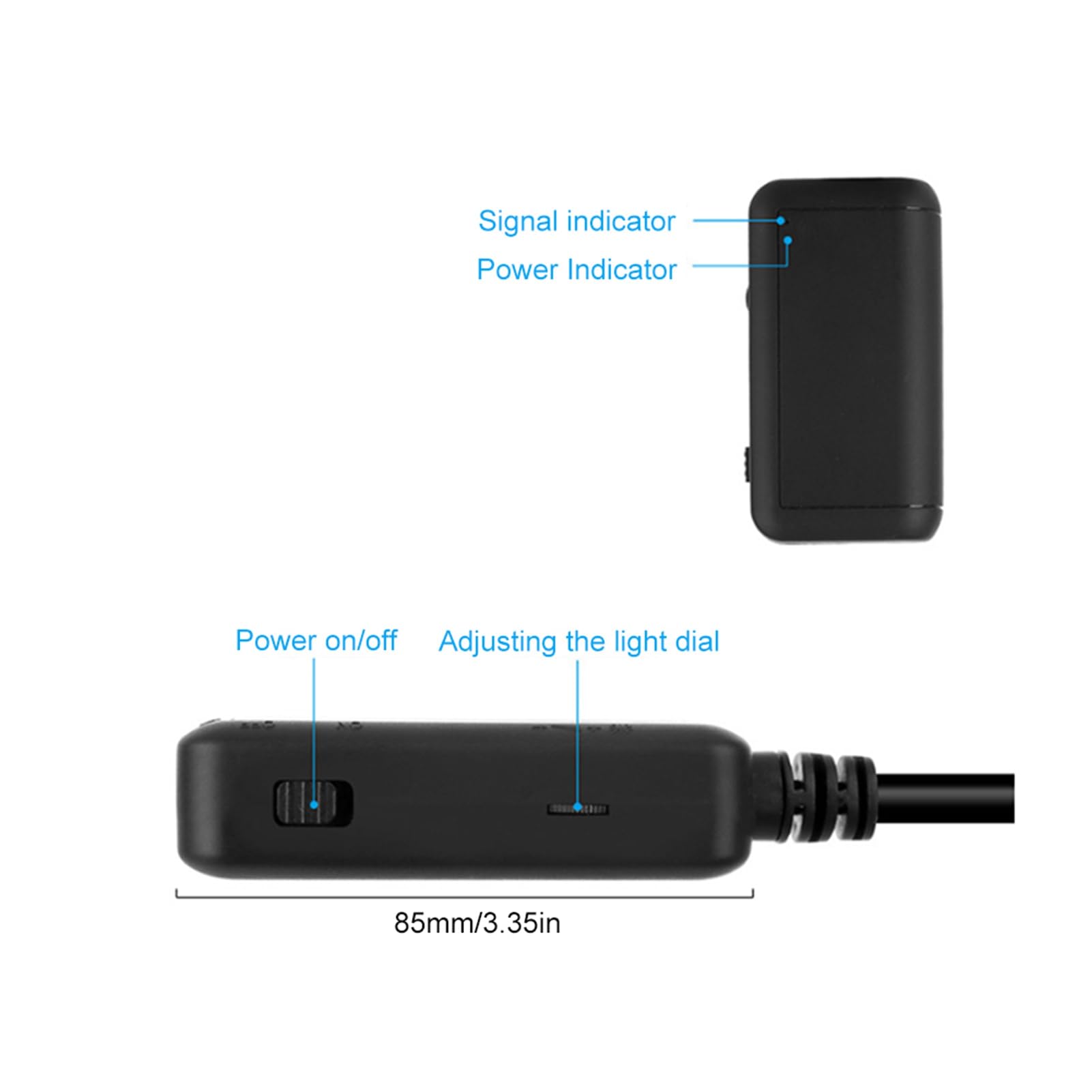 ASHATA 0.2in 5MP WiFi Endoscope Camera for Phone Car Inspection (câble de