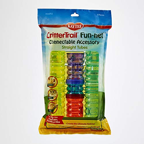 Kaytee Crittertrail Fun-Nel 5-Pack Straight Small Animal Habitat Tubes #TOP13