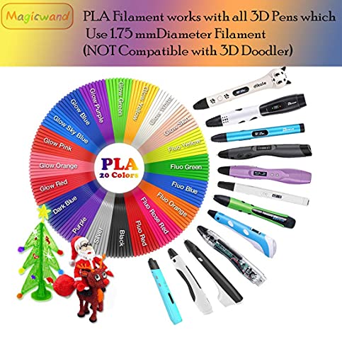 Image of Magicwand【5 Metres Each Set of 4 Filaments】 1.75 mm PLA Filaments for 3D Pens【Multicolored】
