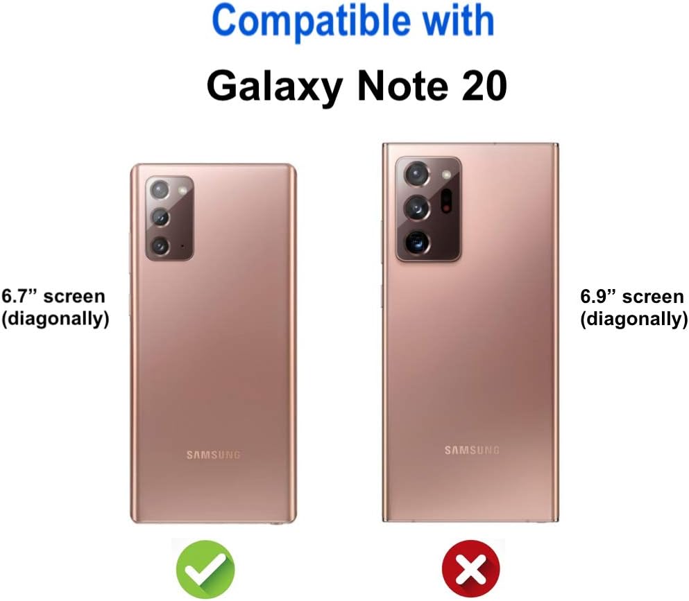 Shamo's for Galaxy Note 20 Case, Crystal Clear Case [Shock Absorption] Cover TPU Rubber Gel [Anti Scratch] Transparent Clear Back Case, Soft Silicone, TPU