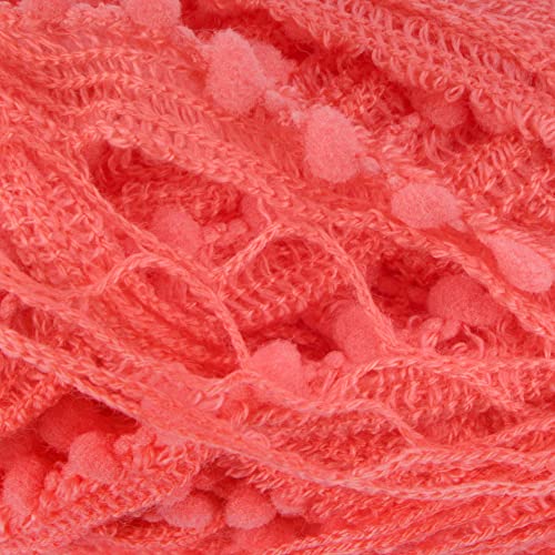 Lana con pompones de red para tejer mantas de sofá cómodas en las tardes de invierno 3