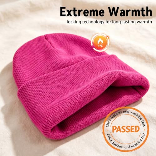 Image of ZOORON Beanie for Women Men Ski Watch Cap Cuffed Plain Skull Knit Hat Soft Fisherman Winter Hat