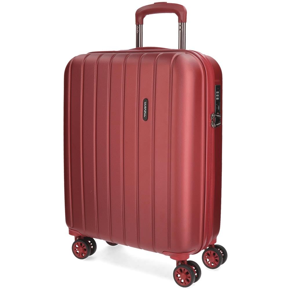 MOVOM Wood, valigia da cabina, bagaglio a mano, interno con due scomparti, realizzata in materiale ABS resistente e leggero, 4 ruote girevoli, lucchetto a combinazione laterale, di Joumma Bags