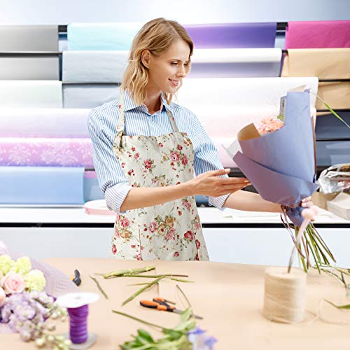 Geyoga 3 Pcs Adjustable Designer Kitchen Apron Lovely Apron For Women Adults Neck Strap With Pocket 25 X 31.5 Inch (Flowers) #TOP6