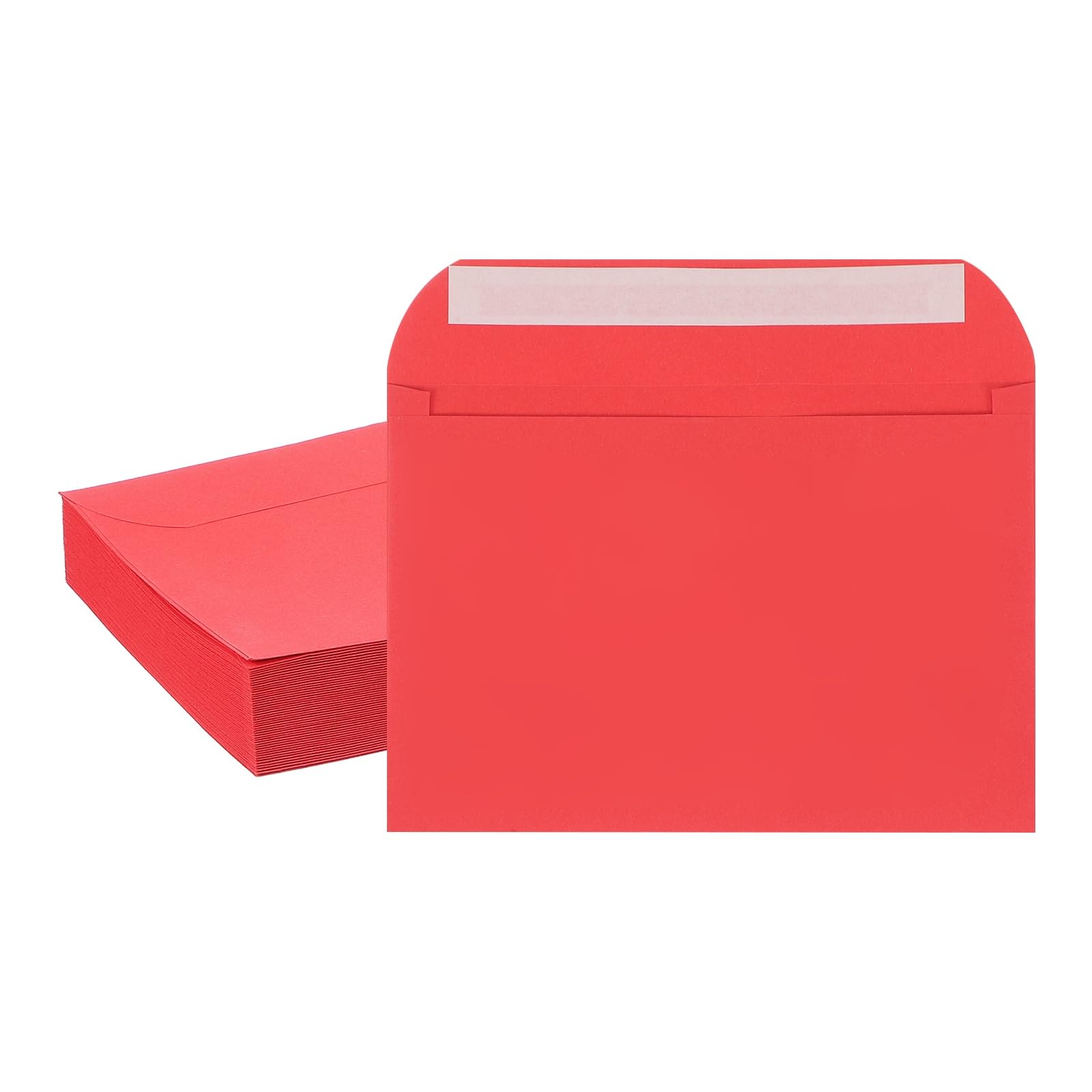 PATIKIL 7.5x5.5 Inch Invitation Envelopes, 50 Pcs Self-Seal for Invitations A7 Self Seal for Weddings Thank You Card Photos Postcards Birthday Greeting Cards Mailing, Red