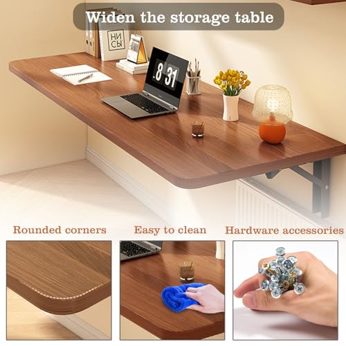 Table pliante murale design robuste bureau abattant haute qualité - 7