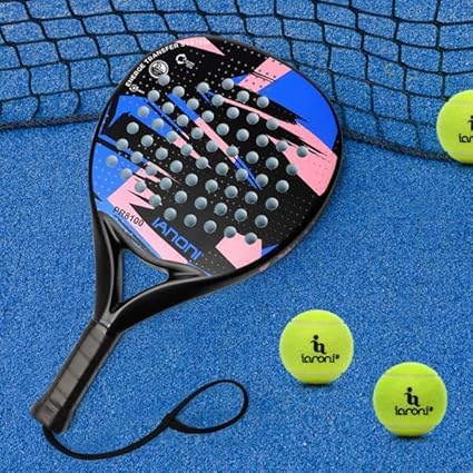 IANONI Racchetta da padel con superficie in fibra di carbonio con nucleo in schiuma EVA Memory Flex Foam Padel Padel Padel Paddle Tennis