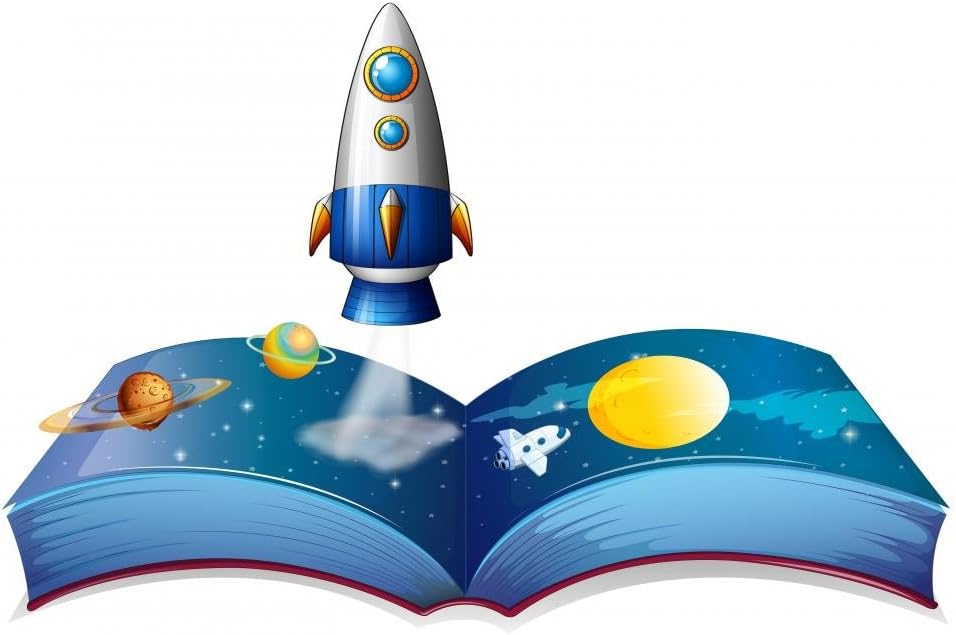 Outer Space Book Wall Decal Wallmonkeys Peel and Stick Decals for Boys (24 in W x 17 in H) WM379405