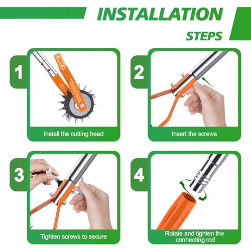 image for LASTOOLS Wheel Rotary Edger Lawn Tool, Sidewalk 66.7Inch Manual Lawn E