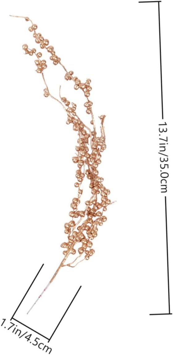 Christmas Tree Decorations 3pcs Christmas Imitation Berries Christmas Tree Berry Decoration Pip Berry Pick Iron Wire Golden Christmas Decorations