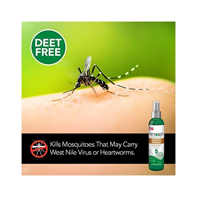 Vet’s Best Mosquito Repellent for Dogs and Cats Repels Mosquitos with