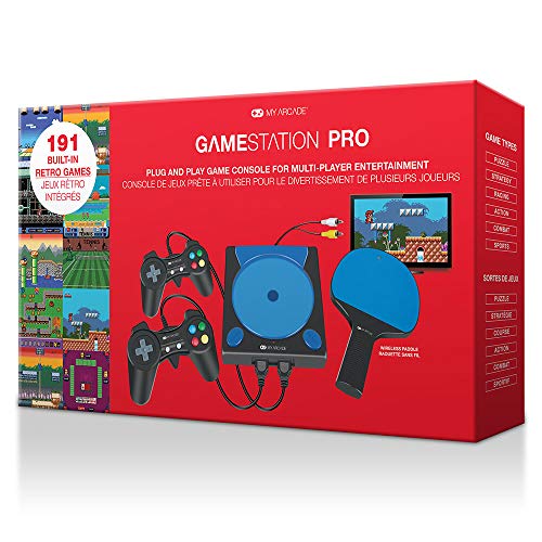 Console Game Station My Arcade Dreamgear com 191 jogos, 2 controladores e raquete sem fio DGUN-2558
