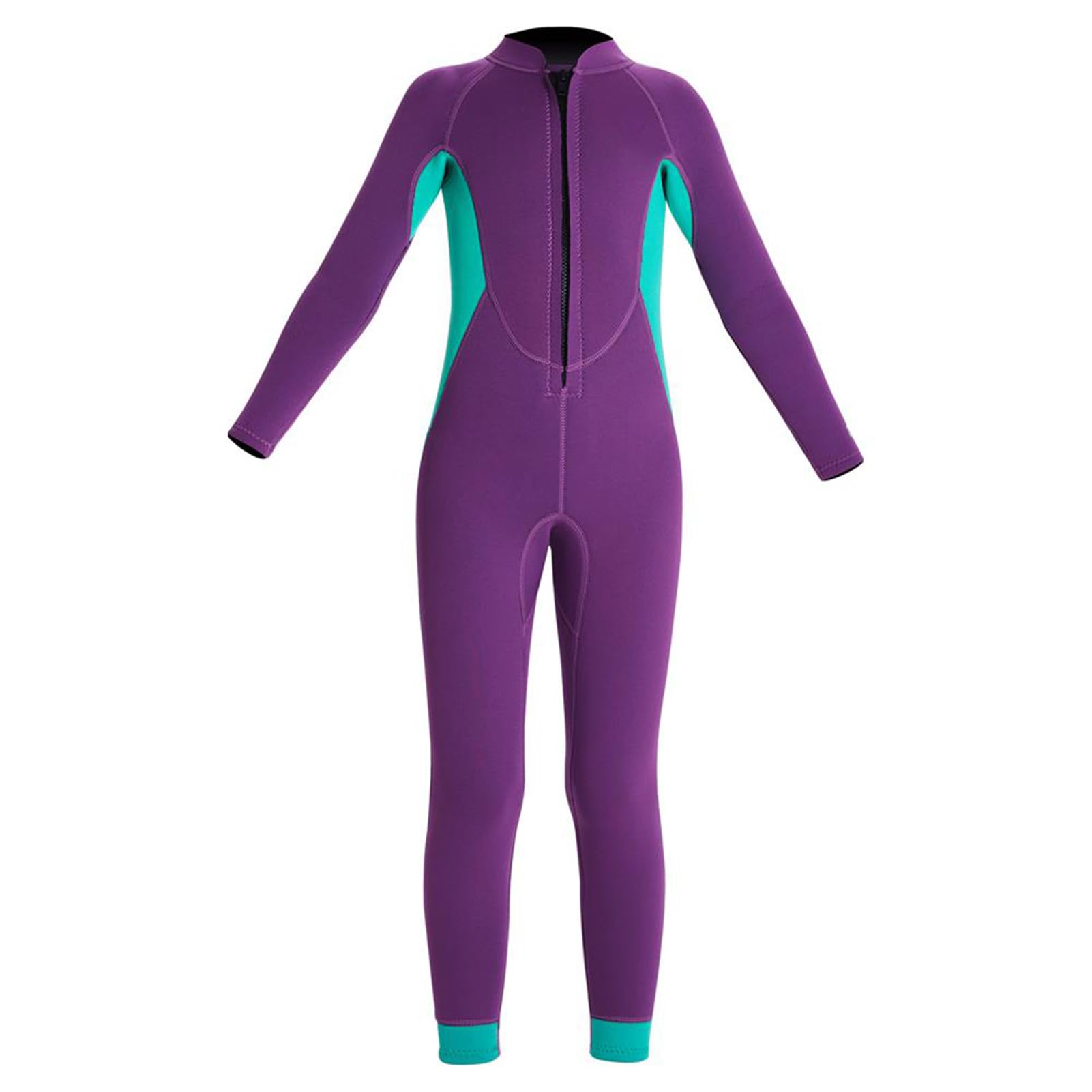 Generic Combinaison de Plongée Complète à Manches Longues en Néoprène de 2,5 Mm pour Enfants Filles pour Les Activités de Plage et de Piscine