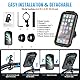 Faneam Wasserdicht Handyhalter Fahrrad, Motorrad Handyhalterung Abnehmbare, 360​​° Drehbarem Lenker Halter für Smartphone 4.7 – 6.1 Zoll, Anti-Vibration, Touch ID und Face ID (S)