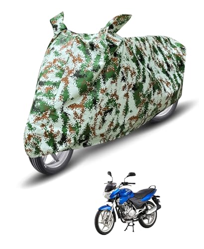 Image of Auto Hub Waterproof Bike Cover Compatible with Bajaj Discover 150 Dustproof, UV Protection Two Wheeler Bike Discover 150 Cover - Forest