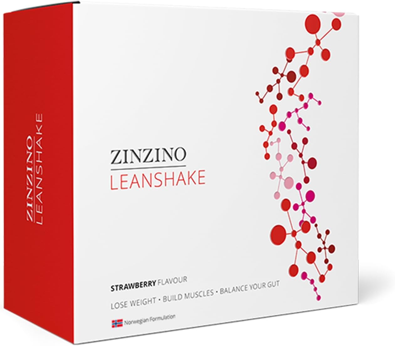 Zinzino - LeanShake Strawberry Whey Protein - 16 x 30 g