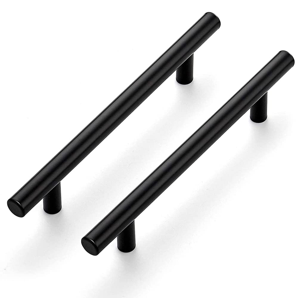 Poignées de cuisine carrées en acier inoxydable noir 256 mm par TopHomer Lot de 10