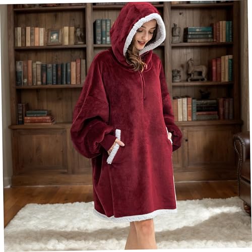 Manta sudadera acogedora para vacaciones de invierno y tardes de sofá 4