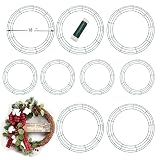Citrine Garden 18 inch Round Wire Wreath Frames Green, Pack of 10 Wreath Forms with Flexible Paddle