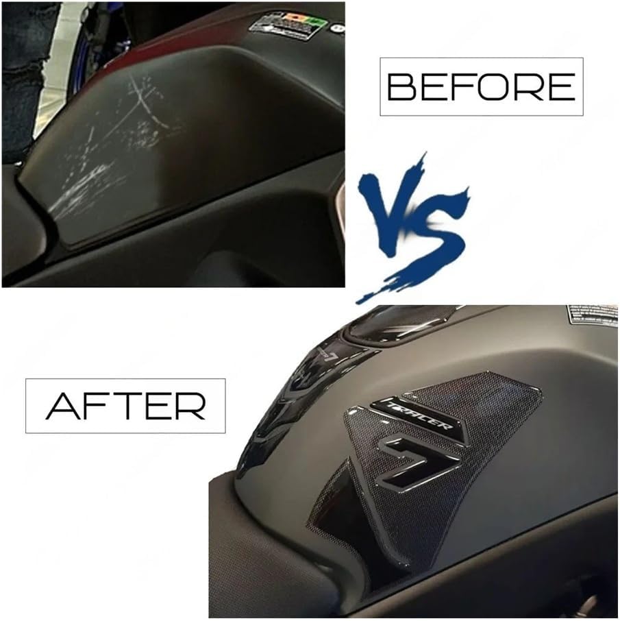 Motorcycle Tank Pad for Tracer 7 2024 Motorcycle Fuel Tank Pad Sticker Tank Knee Grip Protective Sticker Kit Fuel Tank Pad