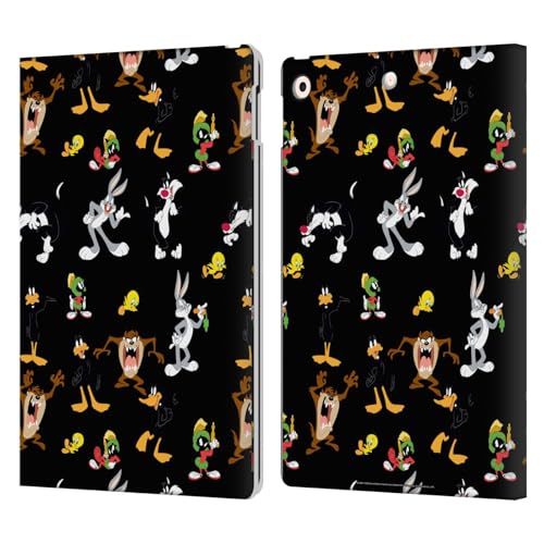 Protection iPad 10.2 Looney Tunes étui portefeuille cuir noir