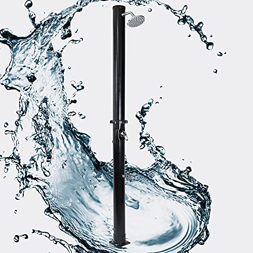 Wiltec Ducha Solar Jardín Piscina Camping Acampada Camping Exterior Negro Depósito 20 Litros