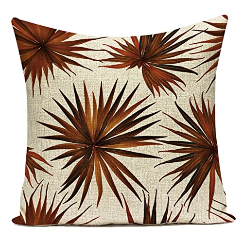 Housses Coussin Taies d'oreillers sofa décor Plantes tropicales feuilles de palmier vert marron oreillers décoratifs canapé housse de coussin pour salon taie d'oreiller salon décor noël cadeaux Cover