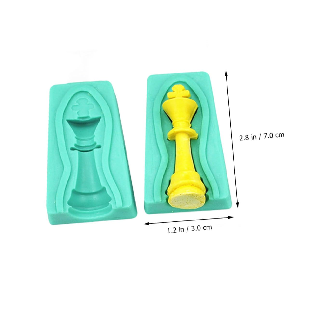 Moldes de Silicona de Ajedrez Verdes 12 Piezas para Fondant y Chocolate | Molde Tarta Ajedrez, Diseño Creativo E Innovador, para Repostería DIY y Elaboración Casera Ecológica