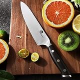 Nóż Santoku, profesjonalny nóż kuchenny, nóż uniwersalny, 13 cm, nóż uniwersalny, ostre ostrze z niemieckiej stali nierdzewnej 1.4116, dla kucharzy
