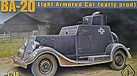 PLASTIC MODEL BUILDING KIT BA-20 LIGHT ARMORED CAR, EARLY PROD. 1/48 ACE 48108