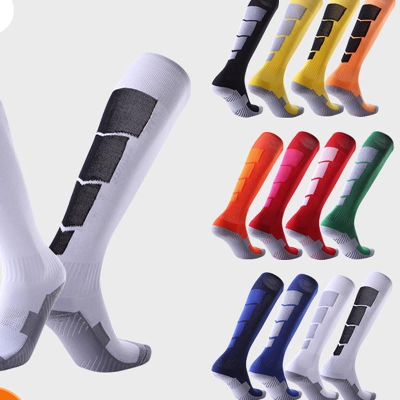Long Tube Men's Adult Socks Knee High Training Thick Towel for Circulation, Athletic Recovery & Travel(Color4)