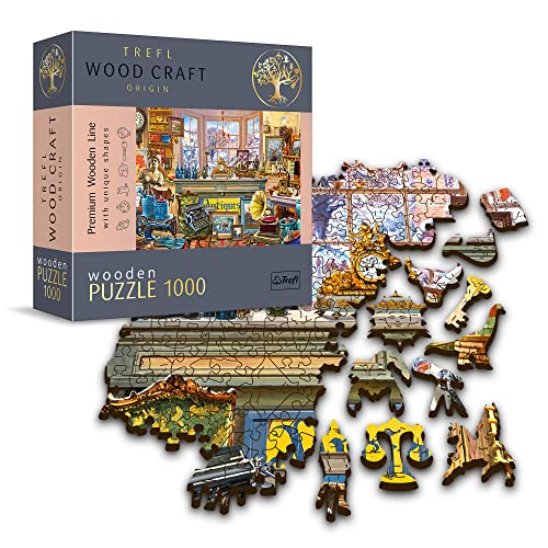 Trefl 1000 Piezas, Wood Craft, Formas Irregulares, 100 Figuras, Puzzle Moderno Premium, DIY, para...