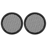 X AUTOHAUX 2pcs 1.5' Black Audio Speaker Cover Mesh Subwoofer Grill Horn Guard Protector