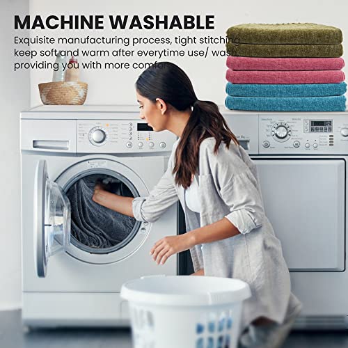 Vhorate Throw Blanket For Couch Sofa Bed Chair, 50In X 60In Soft Cozy Chenille Living Room Blanket With Tassel, Comfy All Seasons Suitable For Women Men And Kids #TOP6