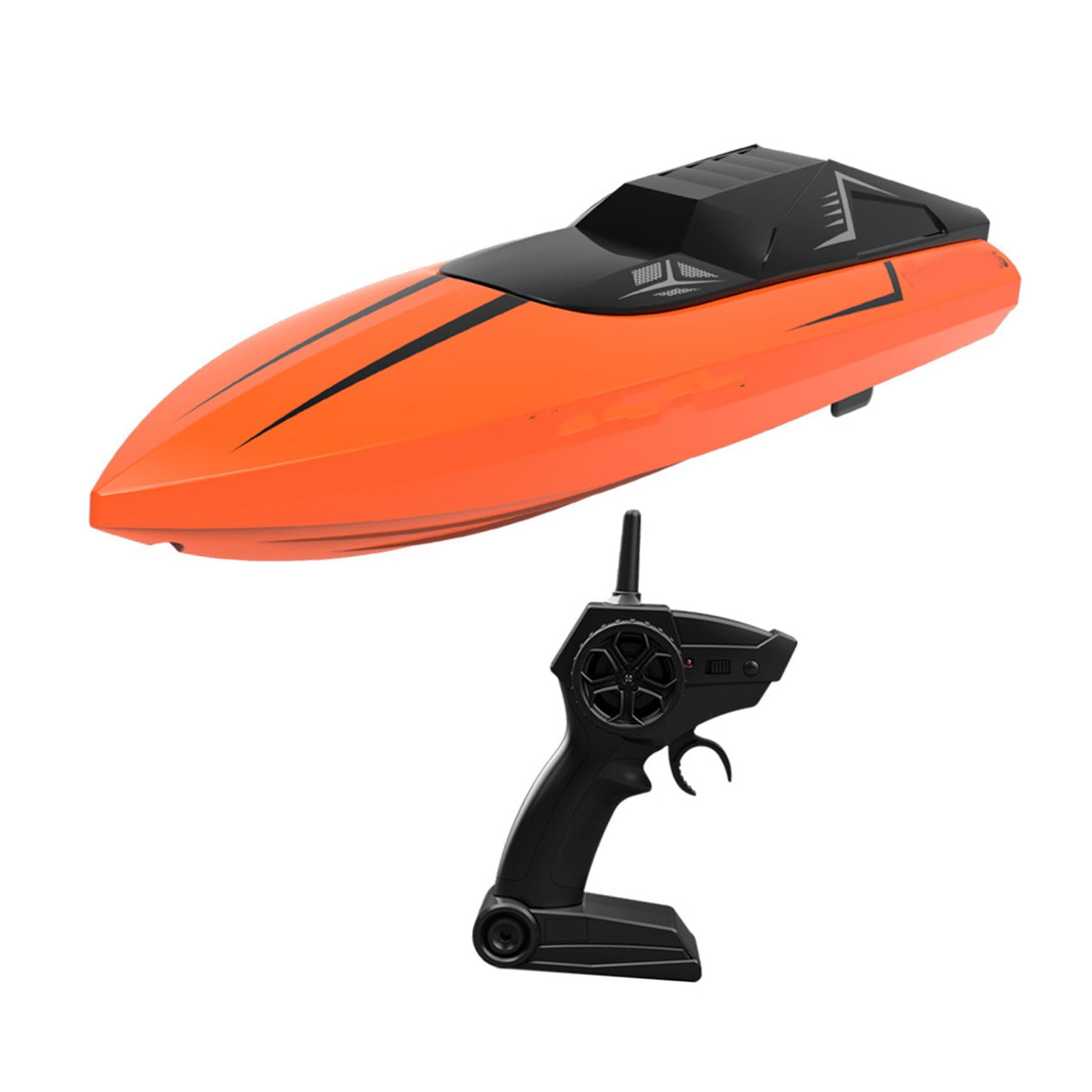 Toyvian 1set Motoscafo Elettrico Radiocomandato Per Design Aerodinamico Piscina e Laghi Colore Arancione