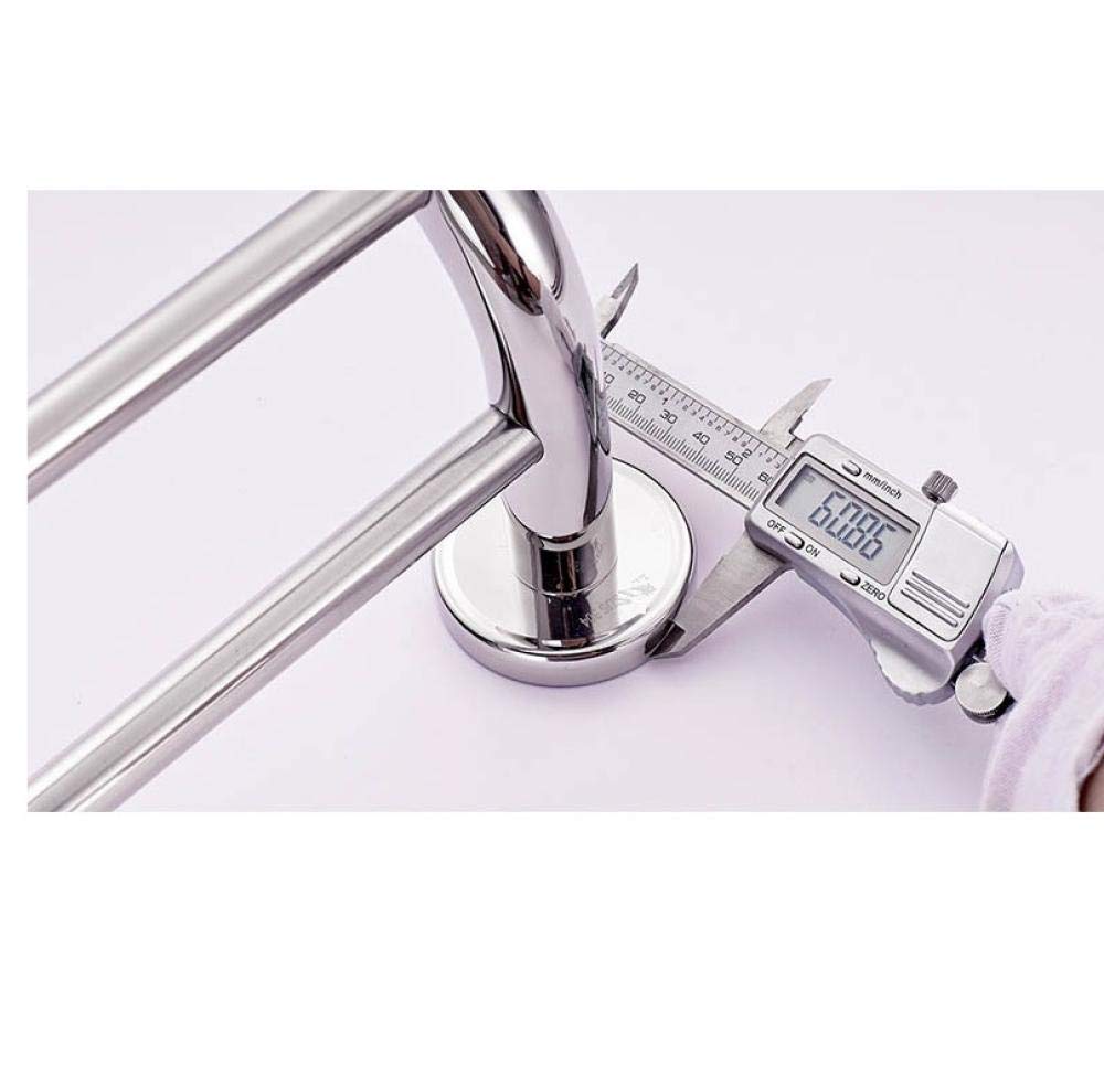 Portasciugamani a doppia barra da parete per bagno e cucina, finitura cromata, lunghezza 34 cm