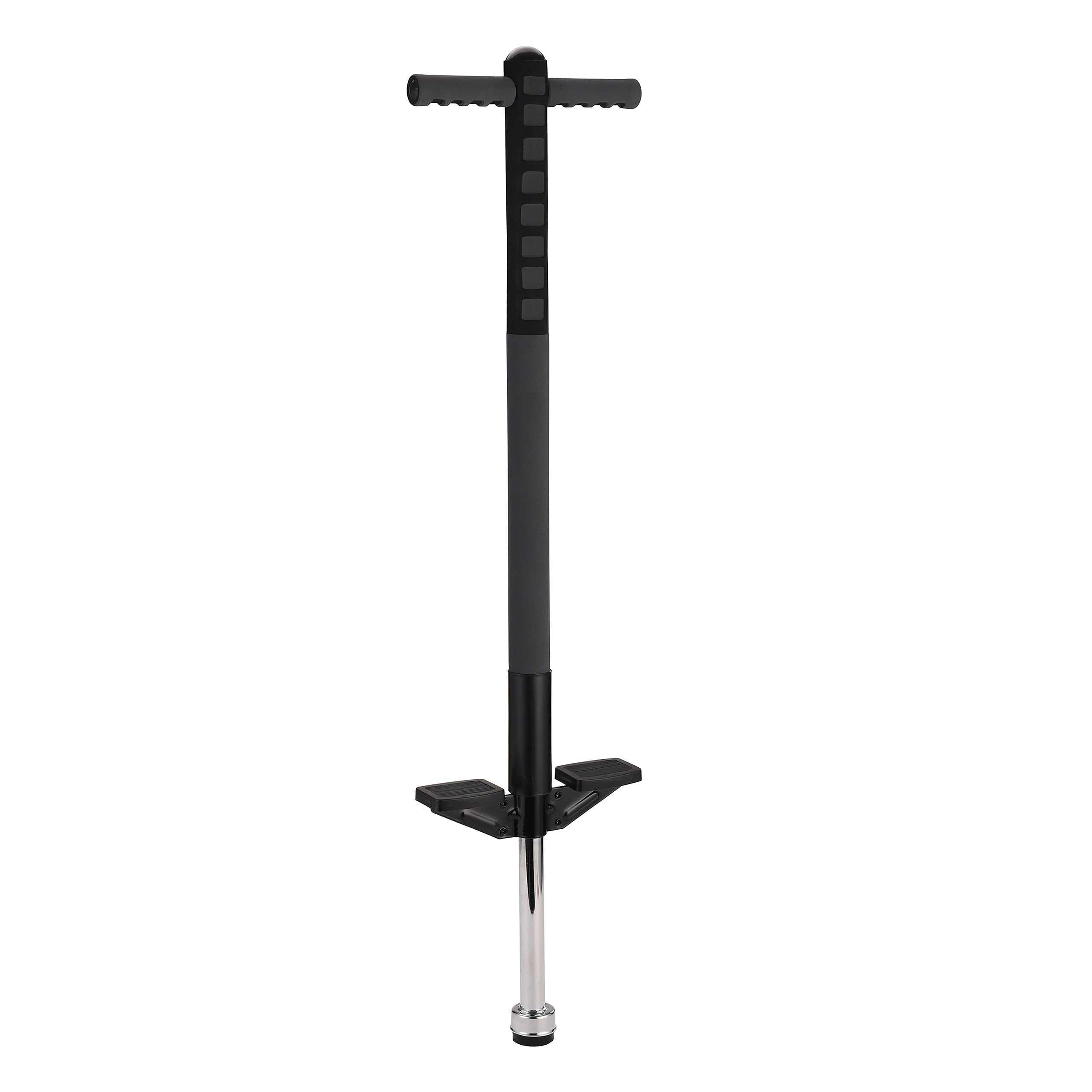 Pogo Stick Relaxdays per Bambini, springstock Fino a 35 kg, Imbottito, da Esterno, Antiscivolo, Acciaio Inox, Nero