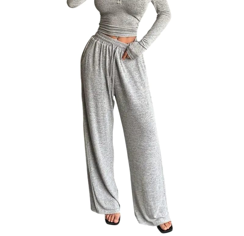 dockstreet Straight Wide fit Long Length Open Bottom Jogger for Women/Trending Multi Pocket Style, Relaxed Casual Pants for Women-picture-50