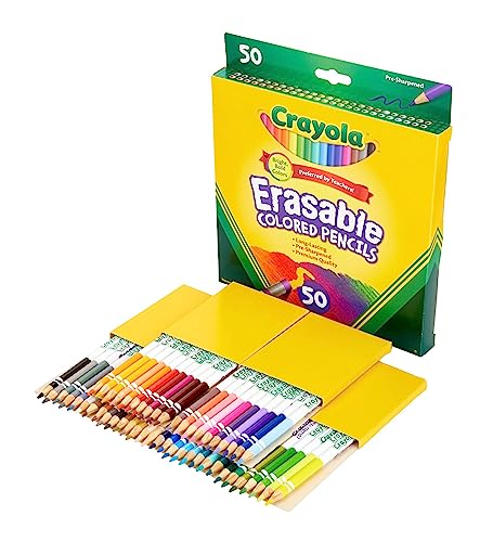 Image of Crayola Erasable Colored Pencils (50ct), Back to School Supplies for Kids, Teacher Gifts, 6, 7, 8 [Amazon Exclusive] (Pack of 12)