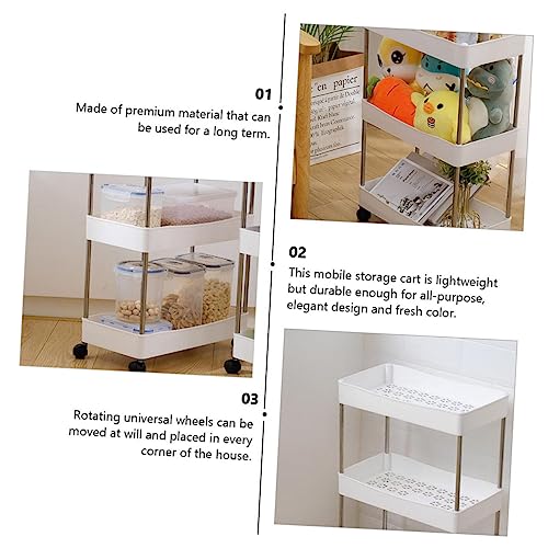 IMIKEYA 1 Unidade Prateleira Da Cozinha Prateleira Organizadora Utilitária Carrinho De Armazenamento