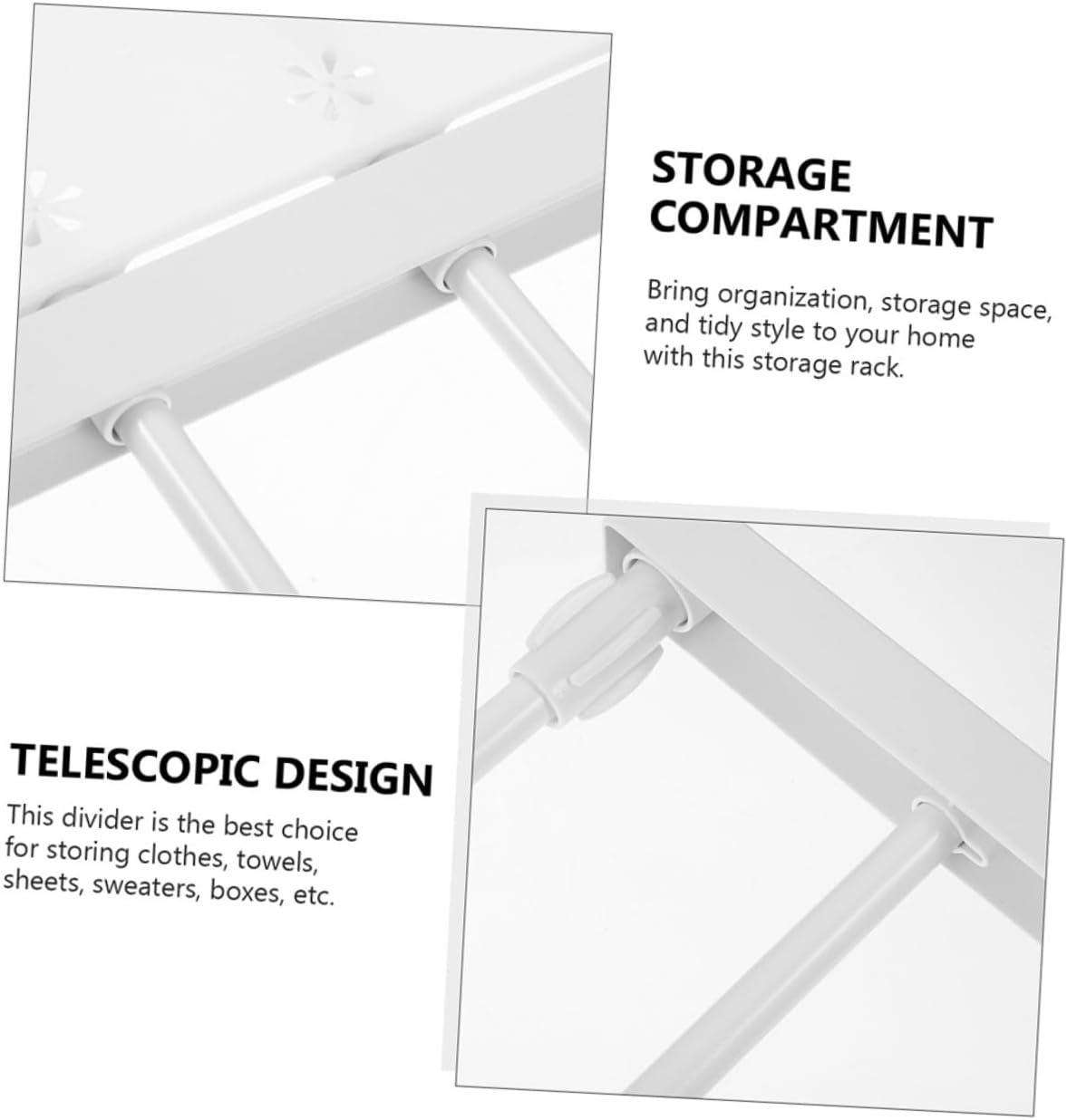 LABRIMP 1Set Expandable Closet Tension Shelf Rack Versatile Wardrobe Storage for Shoes Clothes Bags Easy Installation Heavy Duty Design Fits Wardrobes Wide